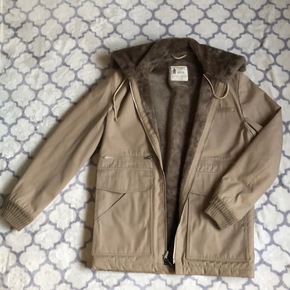LONDON FOG fur lined trench coat
